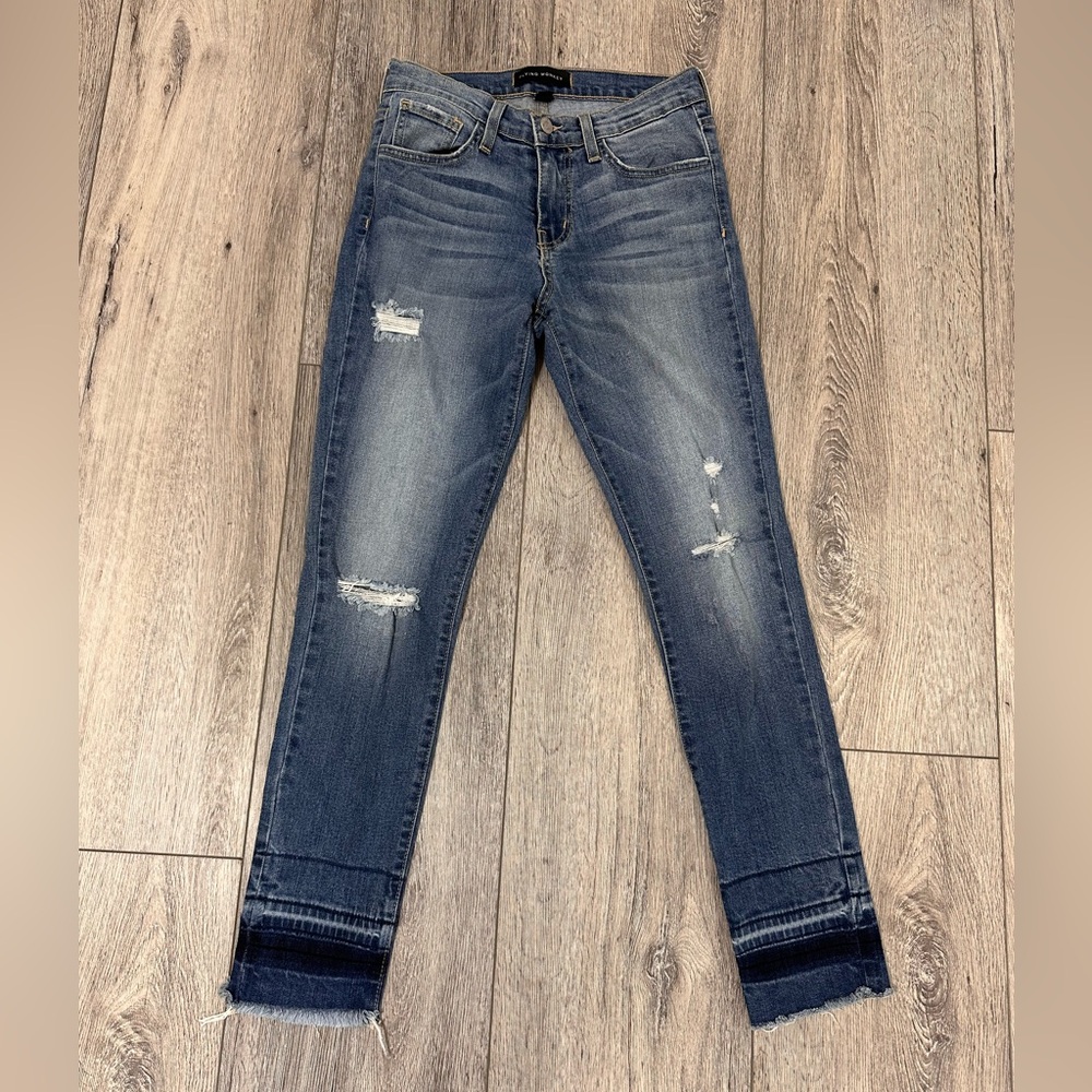 Flying Monkey: Distressed Blue Denim Skinny Jeans. Size 26